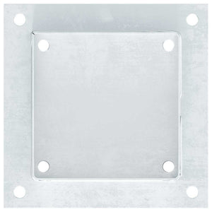 Basi per Pali Quadrate 12 pz Argento 141x141 mm Acciaio Zincato