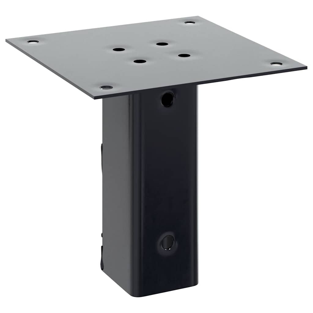 Basi per Pali Quadrati 4 pz 51x51 mm Acciaio Verniciato Polvere 42000020