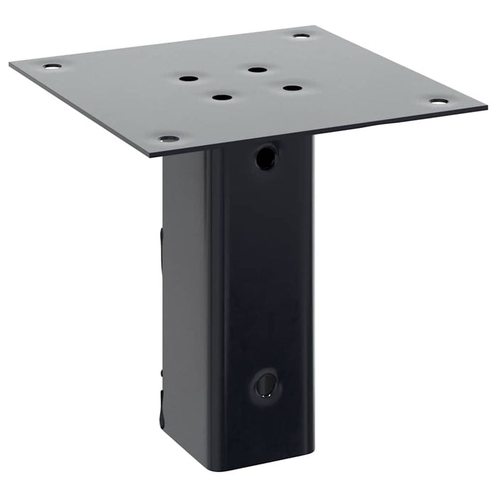 Basi per Pali Quadrati 4 pz 51x51 mm Acciaio Verniciato Polvere 42000020