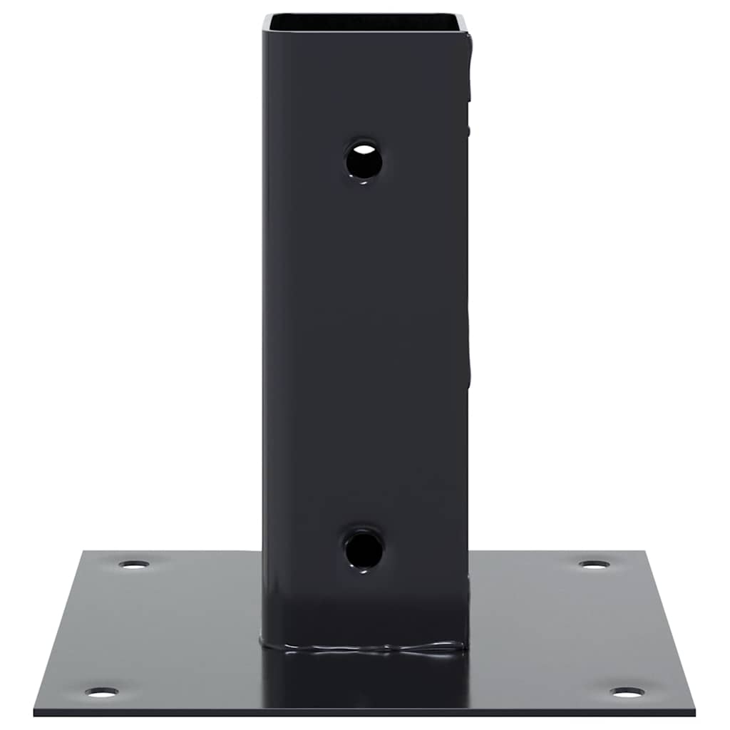Basi per Pali Quadrati 4 pz 51x51 mm Acciaio Verniciato Polvere 42000020