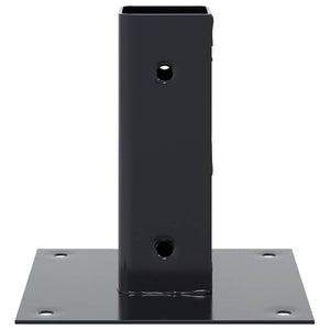 Basi per Pali Quadrati 4 pz 51x51 mm Acciaio Verniciato Polvere 42000020