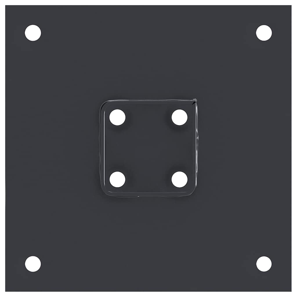 Basi per Pali Quadrati 4 pz 51x51 mm Acciaio Verniciato Polvere 42000020