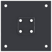 Basi per Pali Quadrati 4 pz 51x51 mm Acciaio Verniciato Polvere 42000020