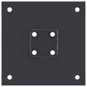 Basi per Pali Quadrati 4 pz 51x51 mm Acciaio Verniciato Polvere 42000020