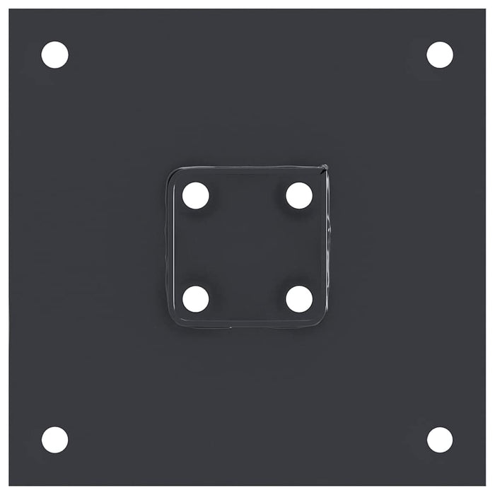 Basi per Pali Quadrati 4 pz 51x51 mm Acciaio Verniciato Polvere 42000020