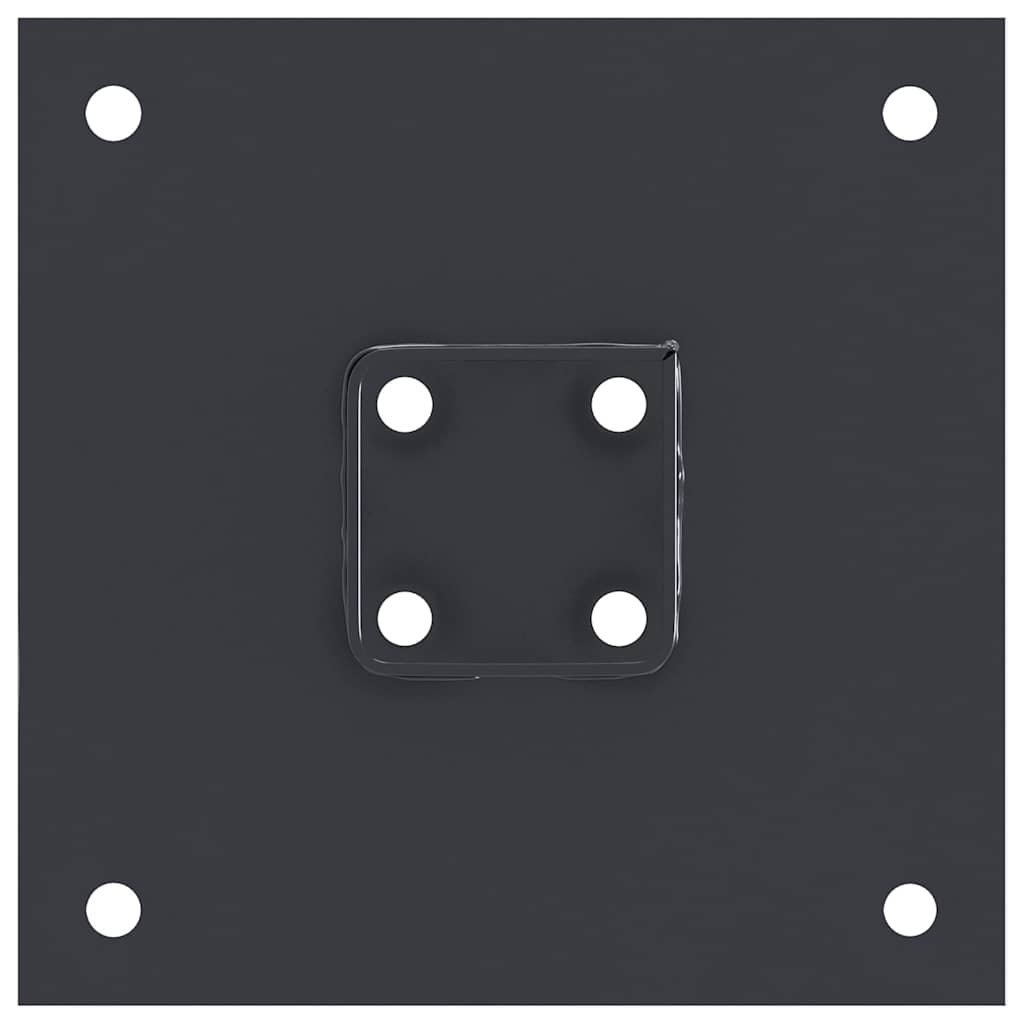 Basi per Pali Quadrati 4 pz 51x51 mm Acciaio Verniciato Polvere 42000020