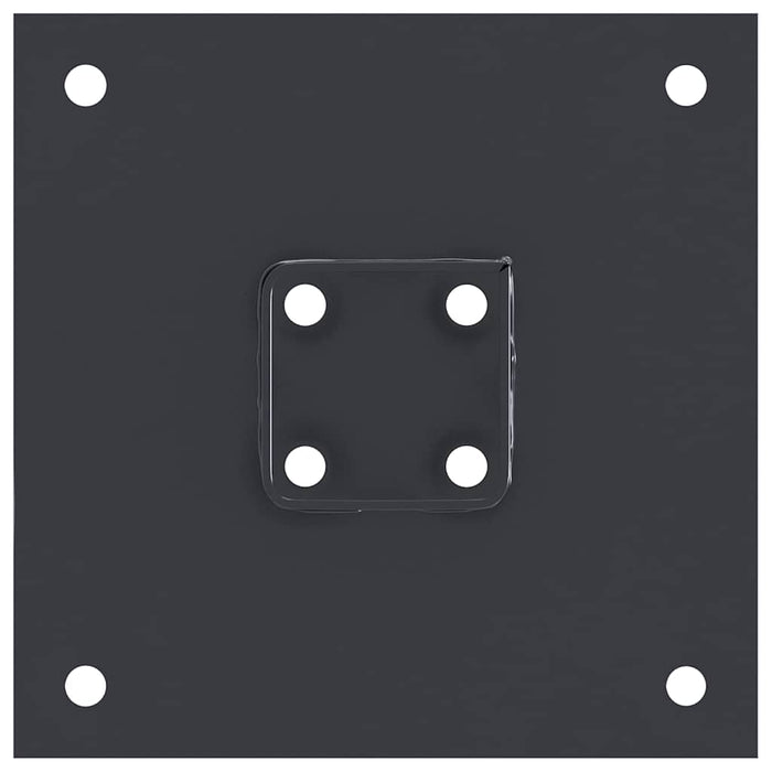 Basi per Pali Quadrati 4 pz 51x51 mm Acciaio Verniciato Polvere 42000020