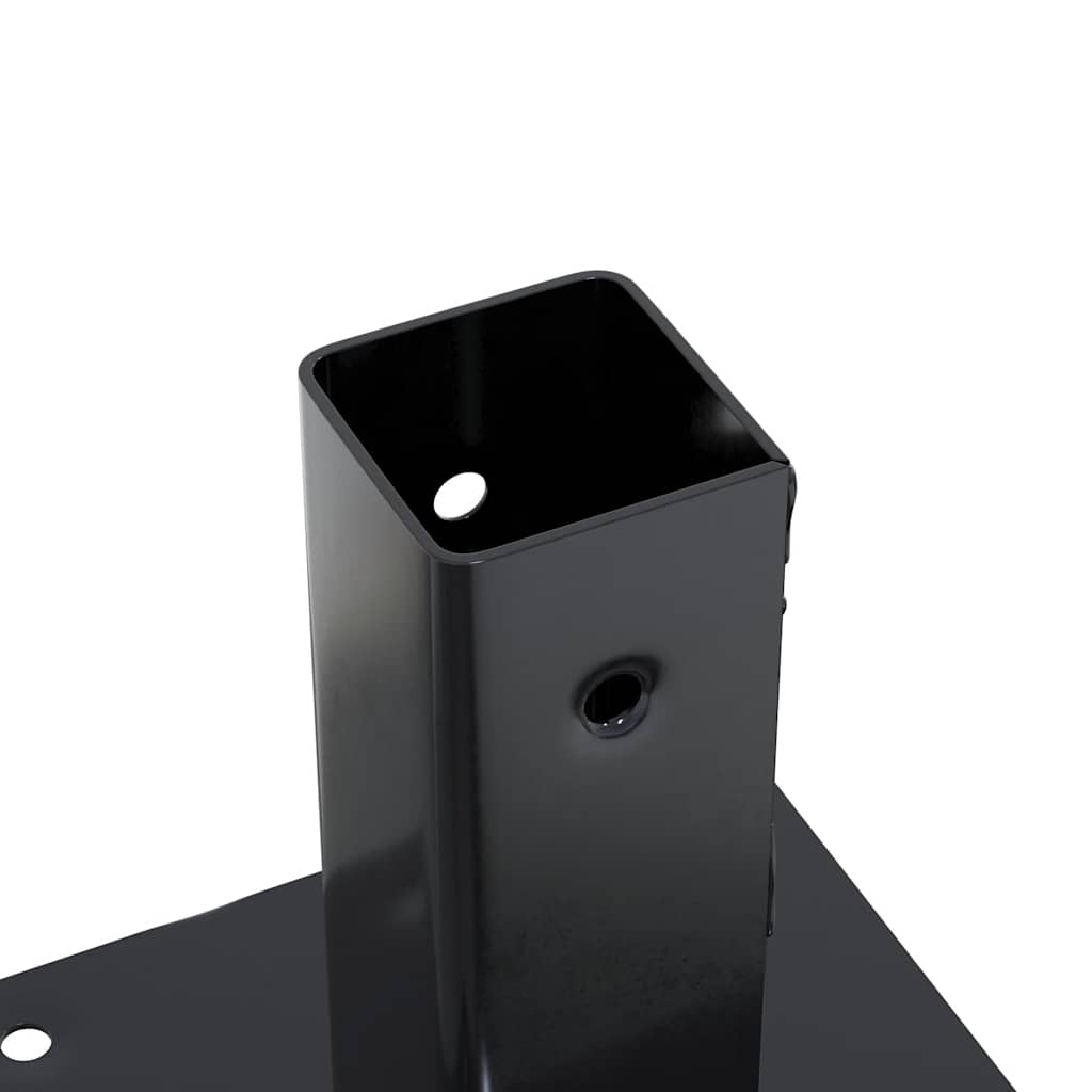 Basi per Pali Quadrati 4 pz 51x51 mm Acciaio Verniciato Polvere 42000020