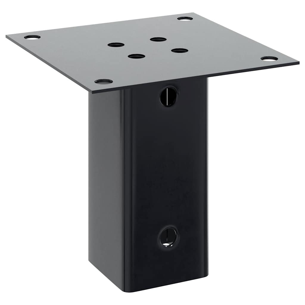 vidaXL Basi per Pali Quadrati 4 pz 71x71 mm Acciaio Verniciato Polvere