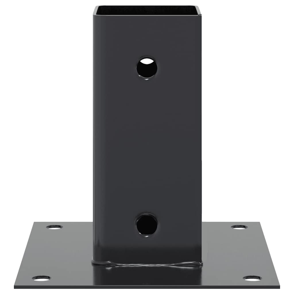 vidaXL Basi per Pali Quadrati 4 pz 71x71 mm Acciaio Verniciato Polvere