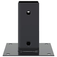 vidaXL Basi per Pali Quadrati 4 pz 71x71 mm Acciaio Verniciato Polvere