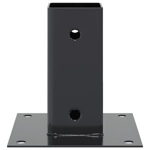 vidaXL Basi per Pali Quadrati 4 pz 71x71 mm Acciaio Verniciato Polvere