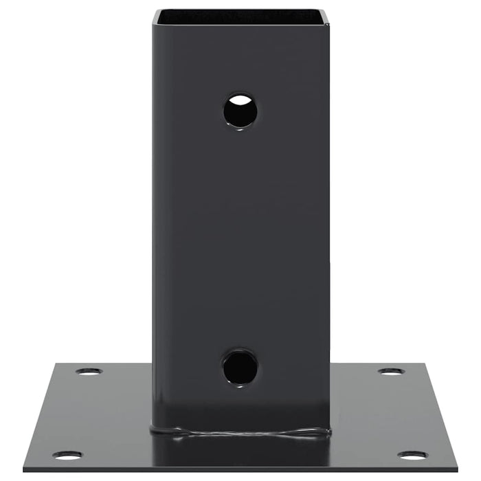 vidaXL Basi per Pali Quadrati 4 pz 71x71 mm Acciaio Verniciato Polvere