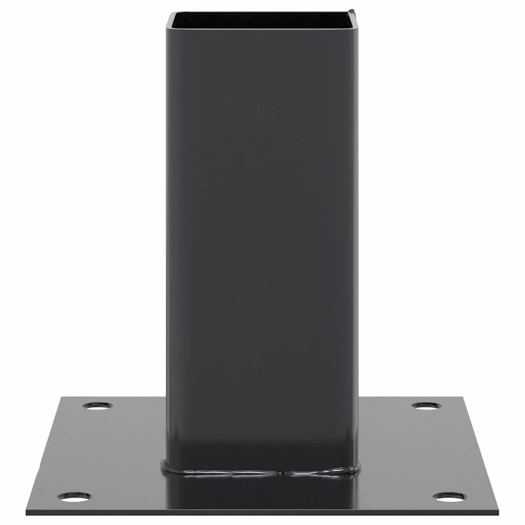 vidaXL Basi per Pali Quadrati 4 pz 71x71 mm Acciaio Verniciato Polvere