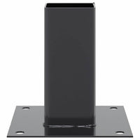vidaXL Basi per Pali Quadrati 4 pz 71x71 mm Acciaio Verniciato Polvere