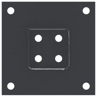 vidaXL Basi per Pali Quadrati 4 pz 71x71 mm Acciaio Verniciato Polvere