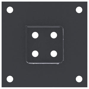 vidaXL Basi per Pali Quadrati 4 pz 71x71 mm Acciaio Verniciato Polvere