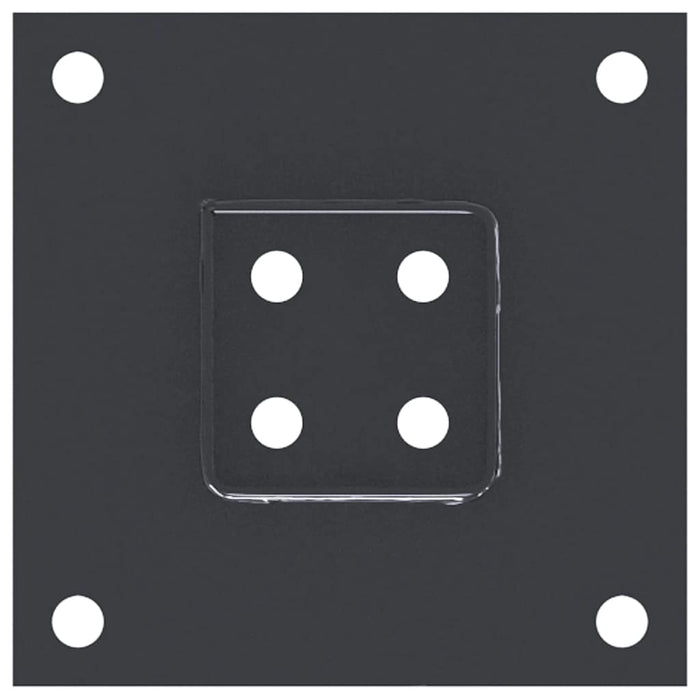 vidaXL Basi per Pali Quadrati 4 pz 71x71 mm Acciaio Verniciato Polvere