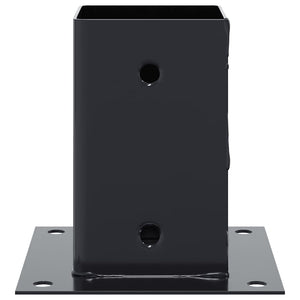vidaXL Basi per Pali Quadrati 4 pz 81x81 mm Acciaio Verniciato Polvere