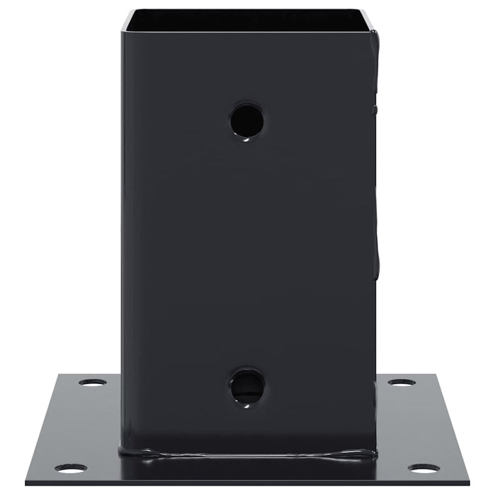 vidaXL Basi per Pali Quadrati 4 pz 81x81 mm Acciaio Verniciato Polvere