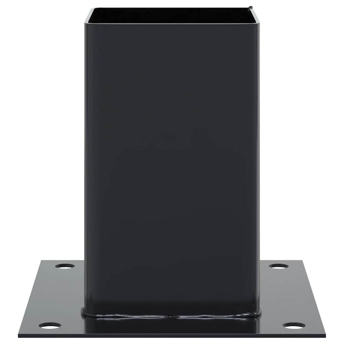 vidaXL Basi per Pali Quadrati 4 pz 81x81 mm Acciaio Verniciato Polvere