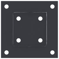 Basi per Pali Quadrati 4 pz 81x81 mm Acciaio Verniciato Polvere 42000026