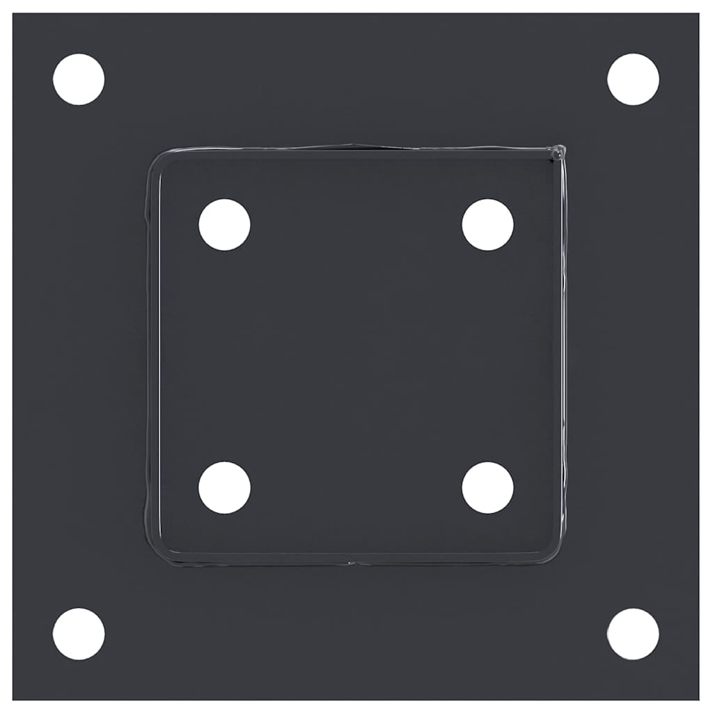 vidaXL Basi per Pali Quadrati 4 pz 81x81 mm Acciaio Verniciato Polvere