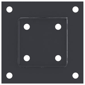 vidaXL Basi per Pali Quadrati 4 pz 81x81 mm Acciaio Verniciato Polvere