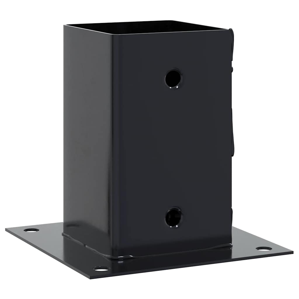 vidaXL Basi per Pali Quadrati 12 pz 81x81mm Acciaio Verniciato Polvere