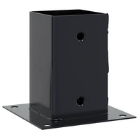 vidaXL Basi per Pali Quadrati 12 pz 81x81mm Acciaio Verniciato Polvere