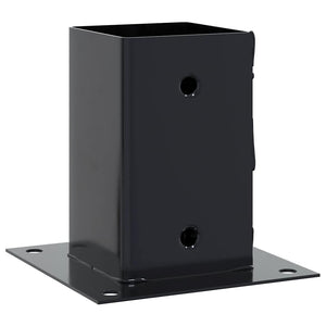 vidaXL Basi per Pali Quadrati 12 pz 81x81mm Acciaio Verniciato Polvere