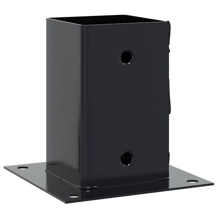 vidaXL Basi per Pali Quadrati 12 pz 81x81mm Acciaio Verniciato Polvere