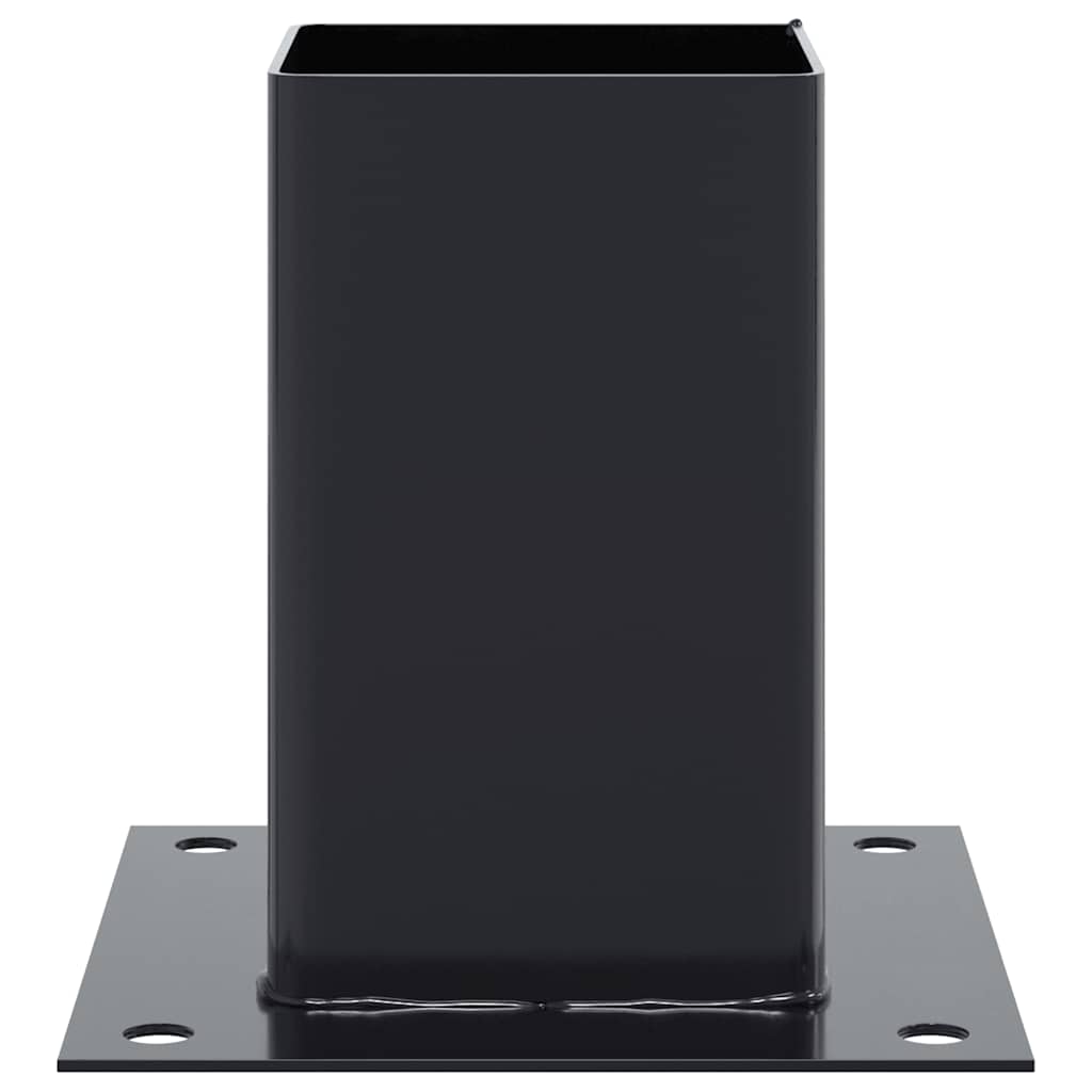 vidaXL Basi per Pali Quadrati 12 pz 81x81mm Acciaio Verniciato Polvere