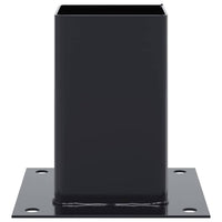 vidaXL Basi per Pali Quadrati 12 pz 81x81mm Acciaio Verniciato Polvere
