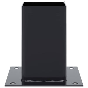 vidaXL Basi per Pali Quadrati 12 pz 81x81mm Acciaio Verniciato Polvere