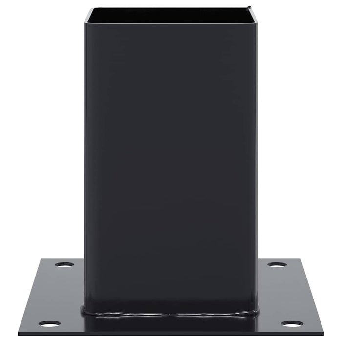 vidaXL Basi per Pali Quadrati 12 pz 81x81mm Acciaio Verniciato Polvere