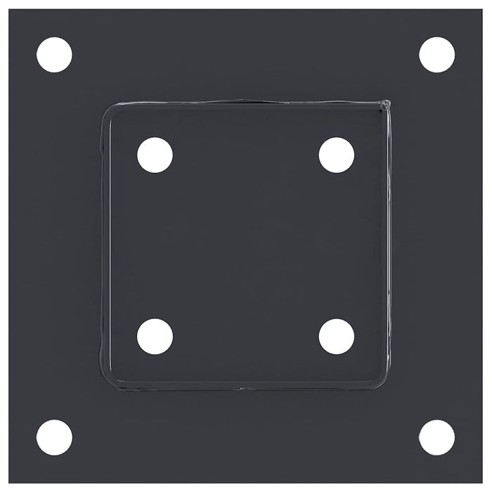 Basi per Pali Quadrati 12 pz 81x81mm Acciaio Verniciato Polvere 42000027