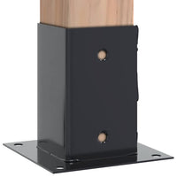 Basi per Pali Quadrati 4 pz 91x91 mm Acciaio Verniciato Polvere