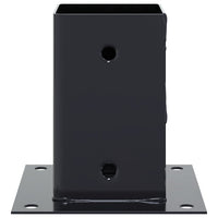 Basi per Pali Quadrati 4 pz 91x91 mm Acciaio Verniciato Polvere 42000028