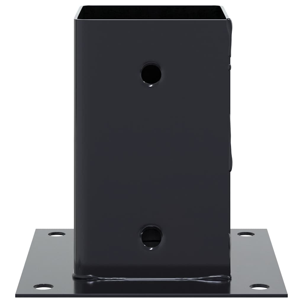 Basi per Pali Quadrati 4 pz 91x91 mm Acciaio Verniciato Polvere