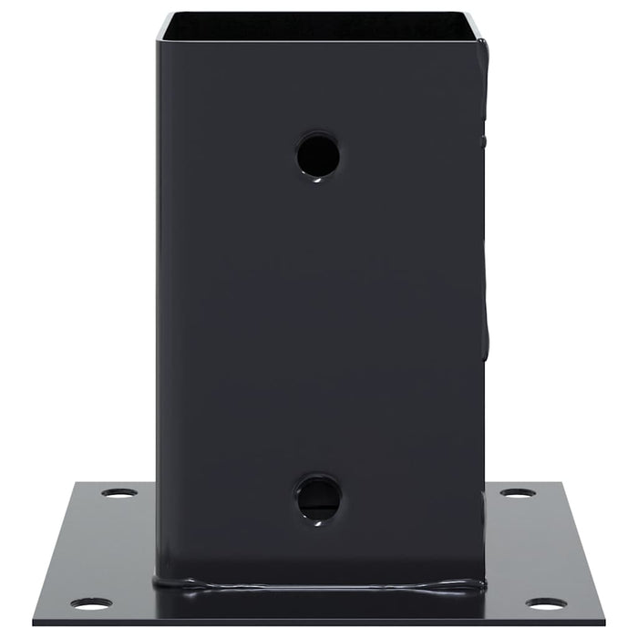 Basi per Pali Quadrati 4 pz 91x91 mm Acciaio Verniciato Polvere