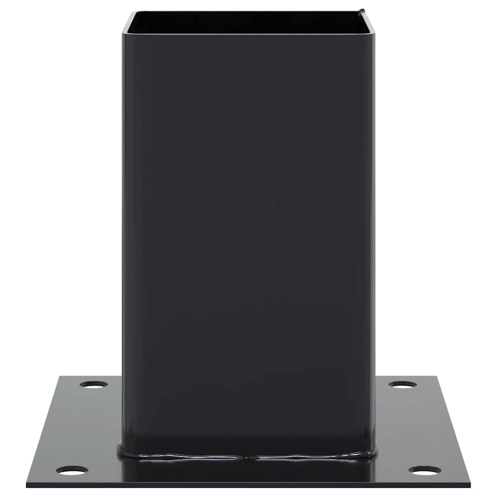 Basi per Pali Quadrati 4 pz 91x91 mm Acciaio Verniciato Polvere 42000028