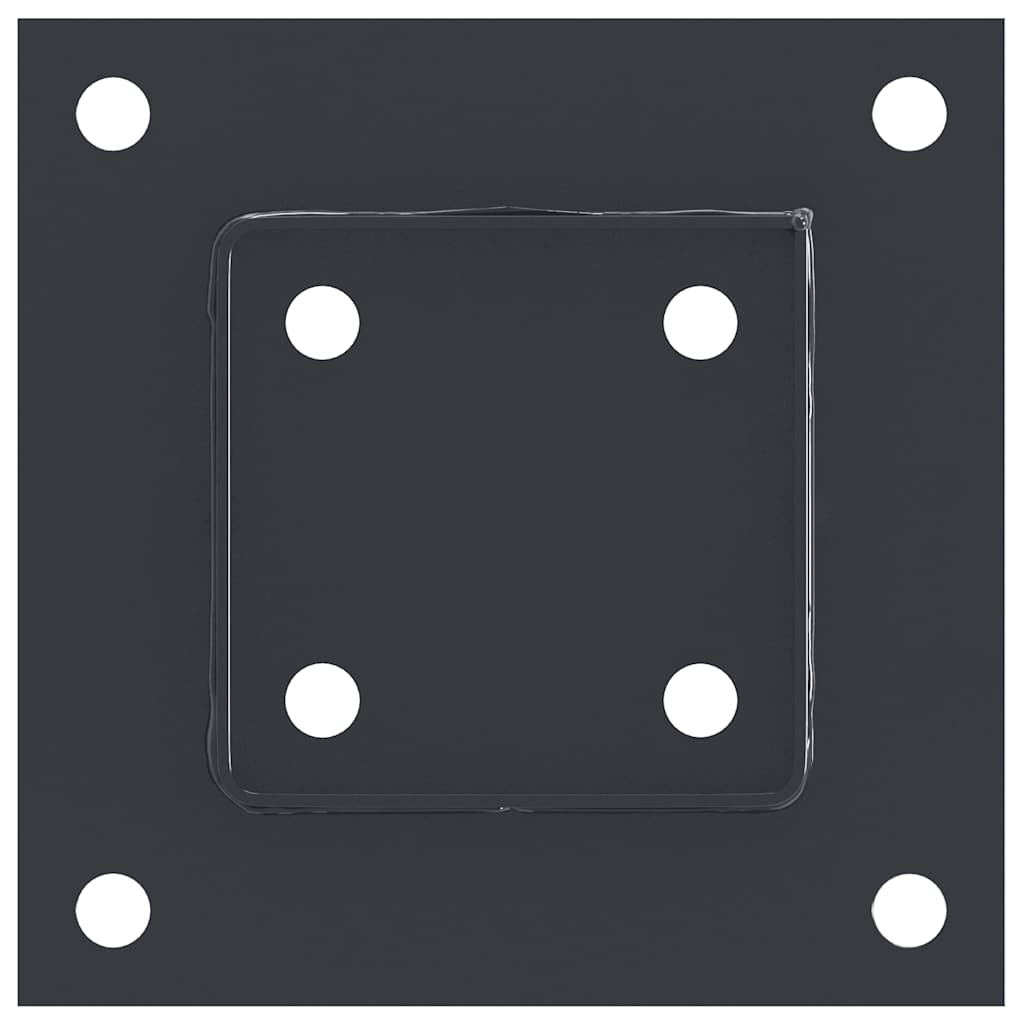 Basi per Pali Quadrati 4 pz 91x91 mm Acciaio Verniciato Polvere 42000028