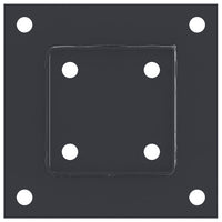 Basi per Pali Quadrati 4 pz 91x91 mm Acciaio Verniciato Polvere 42000028