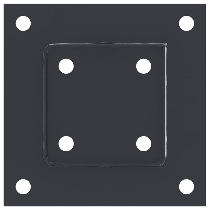 Basi per Pali Quadrati 4 pz 91x91 mm Acciaio Verniciato Polvere 42000028