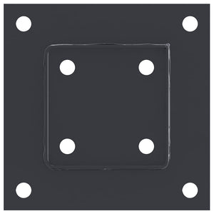 Basi per Pali Quadrati 4 pz 91x91 mm Acciaio Verniciato Polvere