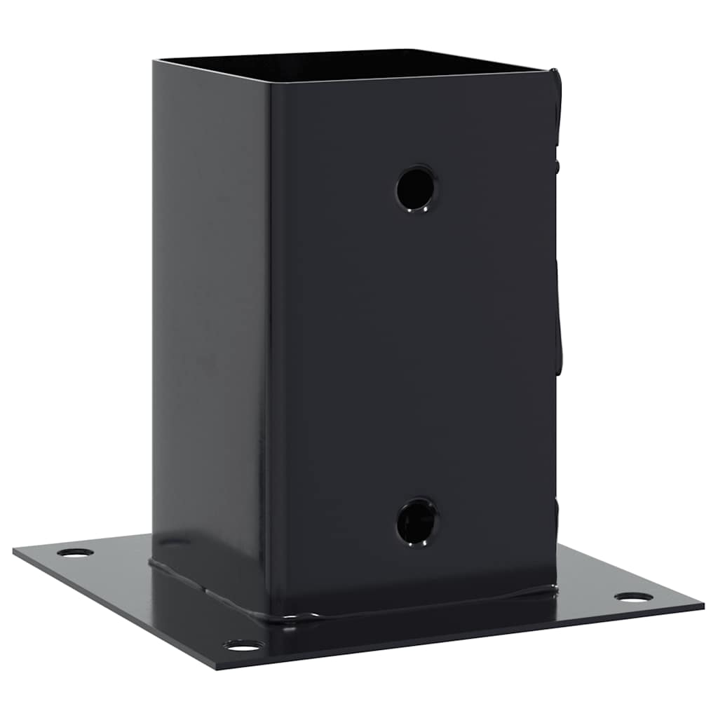 Basi per Pali Quadrati 12 pz 91x91mm Acciaio Verniciato Polvere