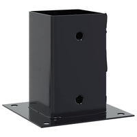 Basi per Pali Quadrati 12 pz 91x91mm Acciaio Verniciato Polvere