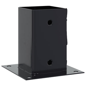 Basi per Pali Quadrati 12 pz 91x91mm Acciaio Verniciato Polvere