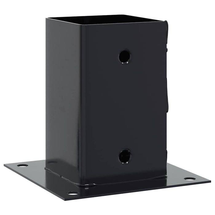 Basi per Pali Quadrati 12 pz 91x91mm Acciaio Verniciato Polvere